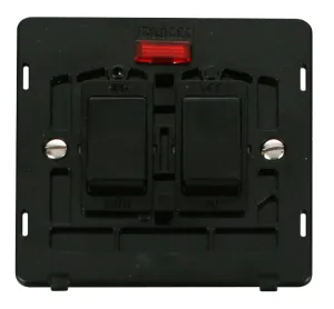 20A Sink & Bath Switch With Neon Insert - Black