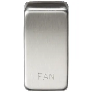 Switch cover "marked FAN" - brushed chrome
