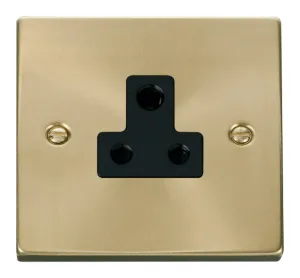 5A Round Pin Socket Outlet - Black