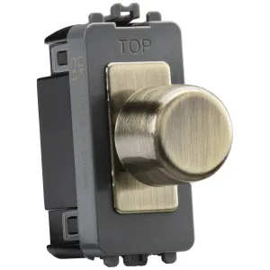 6A 1G 2-way Dummy Dimmer Module - antique brass