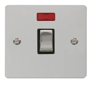 Ingot 20A 1 Gang DP Switch  + Neon  - Black