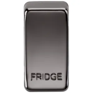 Switch cover "marked FRIDGE" - black nickel