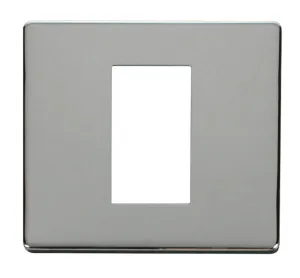 1 Gang Plate Single Media Module Cover Plate - Chr