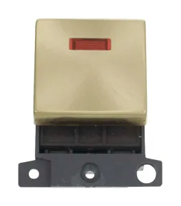 20A DP Ingot Switch With Neon - Satin Brass