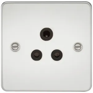 5A Unswitched Socket - Polished Chrome with Black