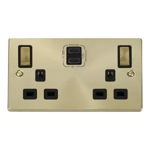 DECO 'INGOT' 13A 2 GANG SWITCHED SAFETY SHUTTER SO