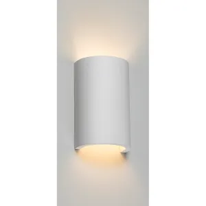 230V G9 40W Curved Up and Down Plaster Wall Light