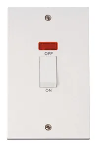 Polar - 50A 2 Gang Double Pole Switch With Neon (V