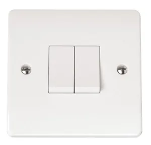 10AX 2 Gang 2 Way Plate Switch