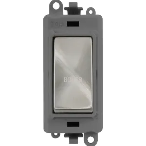 20AX Double Pole Switch Module - Grey - Satin Chro