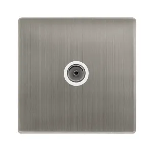 SINGLE NON-ISOLATED COAXIAL OUTLET - STAINLESS STE