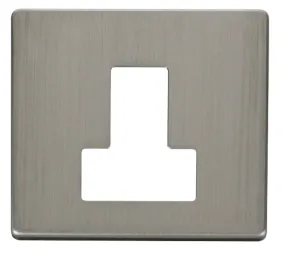 Switched Connection Unit Cover Plate - Stainless S