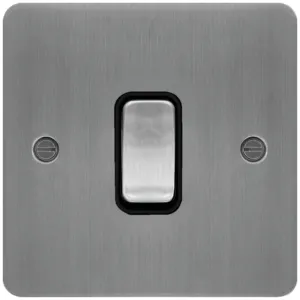 INTERMEDIATE SWITCH BRUSHED STEEL BLACK