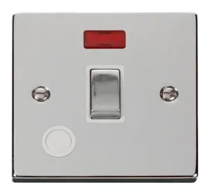 20A 1 Gang DP 'Ingot' Switch With Flex Outlet And