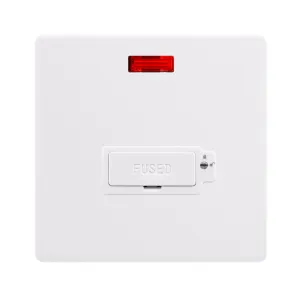 13A LOCKABLE  FUSED CONNECTION UNIT WITH NEON - PO