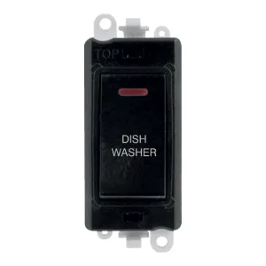 20AX Double Pole Switch With LED Module - Black -