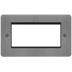ER STYLE PLATE4 MODULE  BRUSHED STEEL BK