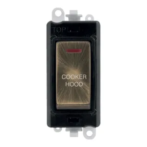 20AX Double Pole Switch With LED Module - Black -