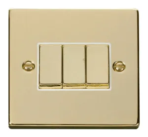 3 Gang 2 Way 'Ingot' 10AX Switch - White
