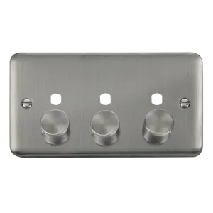 DPSS 3 GANG DOUBLE DIMMER PLATE & KNOBS