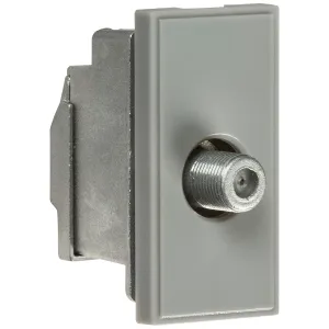 Screened SAT TV Outlet Module 25 x 50mm - Grey