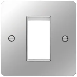 ER STYLE PLATE1 MODULE POLISHED STEEL WH