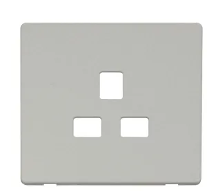 1 Gang 13A Socket Cover Plate - White