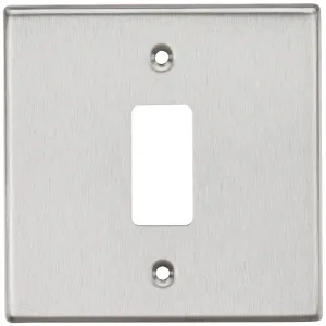 1G Grid Faceplate - Brushed Chrome
