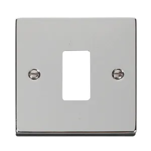 1 Gang GridPro Frontplate - Polished Chrome