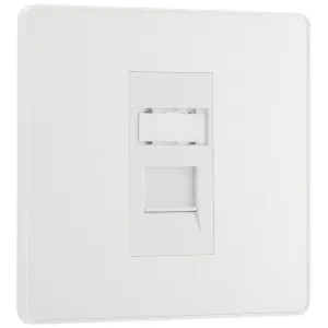 EVOLVE PEARLESCENT WHITE (WHITE) SINGLE RJ45 TELEP