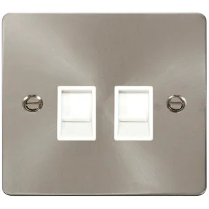 FLAT PLATE TWIN RJ45 SOCKET