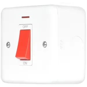 Metal Clad Pro - 50A 1 Gang Double Pole Switch Wit