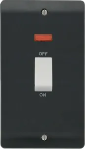 Mode - 50A 2 Gang Double Pole Switch With Neon (Ve