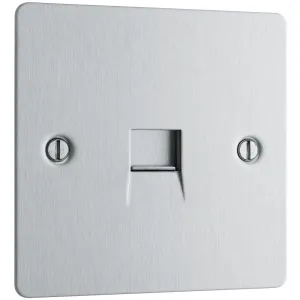 SCREWED FLATPLATE BRUSHED STEEL SINGLE MASTER TELE