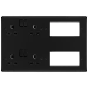 NEXUS METAL MATT BLACK COMBINATION PLATE 2 X DOUBL
