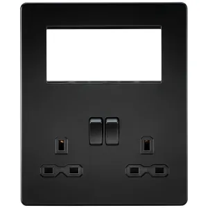 Small Multimedia Combination  Plate - Matt Black w