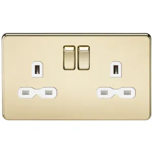 13A 2G DP Switched Socket with Twin Earths - Polis