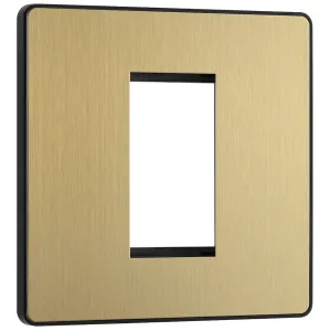 EVOLVE BRUSHED BRASS (BLACK) SINGLE EURO MODULE FR