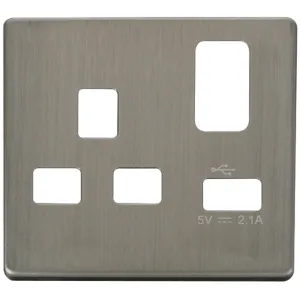 13A 1G Switched Socket With 2.1A USB Charger Cover