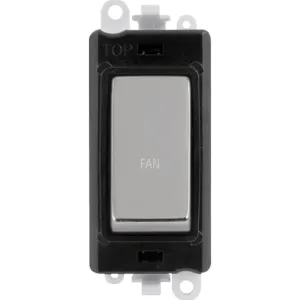 20AX Double Pole Switch Module - Black - Polished