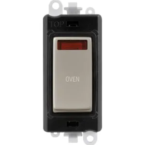 20AX Double Pole Switch With Neon Module - Black -
