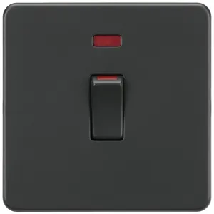 45A DP Switch with Neon (1G size) - Anthracite