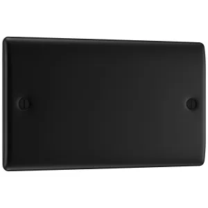NEXUS METAL MATT BLACK DOUBLE BLANK PLATE