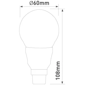Lamp, A60 Dim2Warm LED E27 270Deg, Dimmable