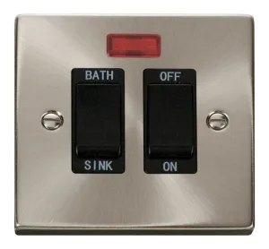 20A DP Sink/Bath Switch - Black