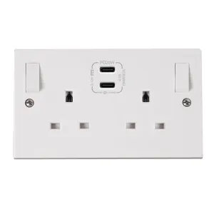 POLAR 13A 2 GANG SWITCHED SAFETY SHUTTER SOCKET OU