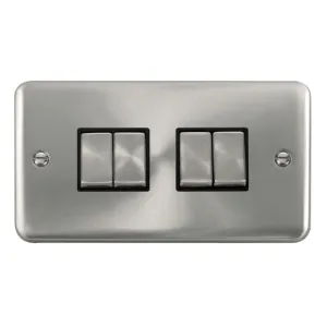 10AX Ingot 4 Gang 2 Way Plate Switch