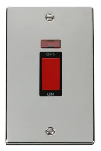 Deco - 50A 2 Gang Double Pole Switch With Neon (Ve