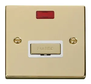 13A Fused 'Ingot' Connection Unit With Neon - Whit