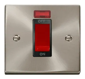 Deco - 50A 1 Gang Double Pole Switch With Neon - R